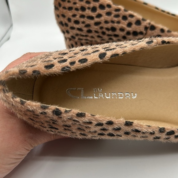 CL by Laundry Leopard Faux Mohair Classic Pump Block Heels Size 10M - Picture 8 of 11